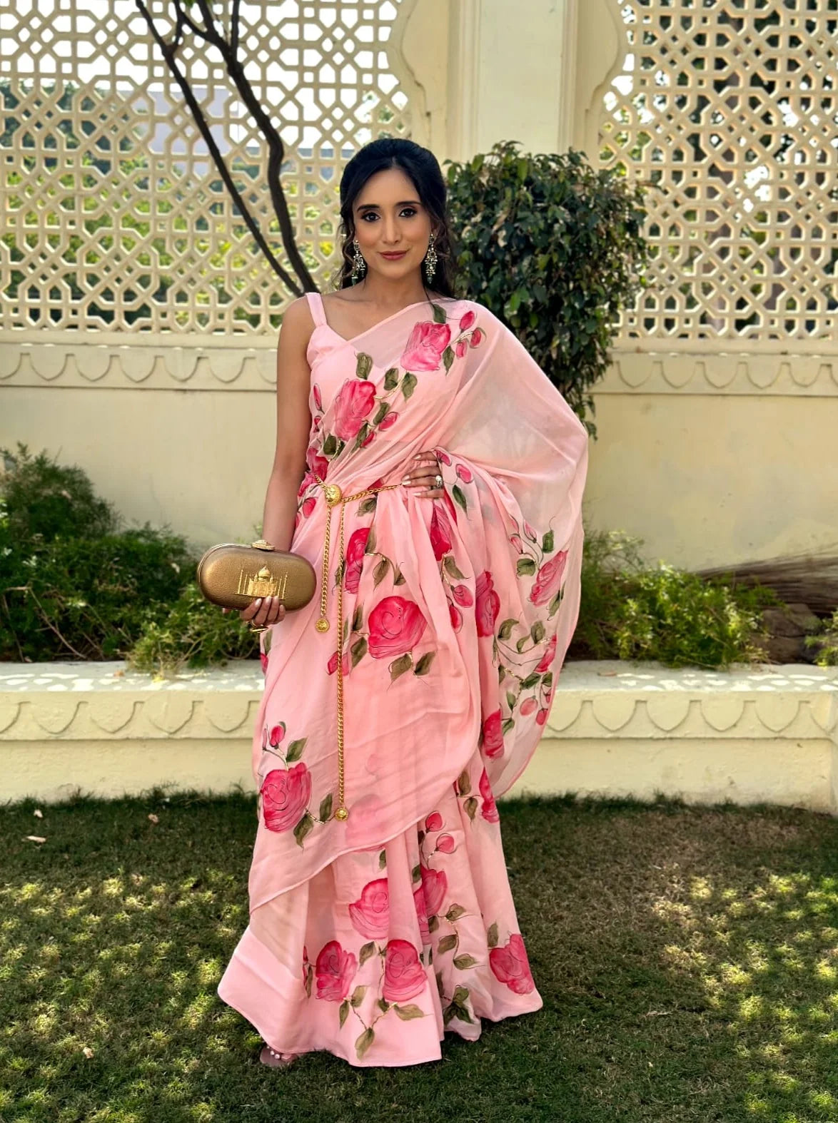 Elegant Saree with rose