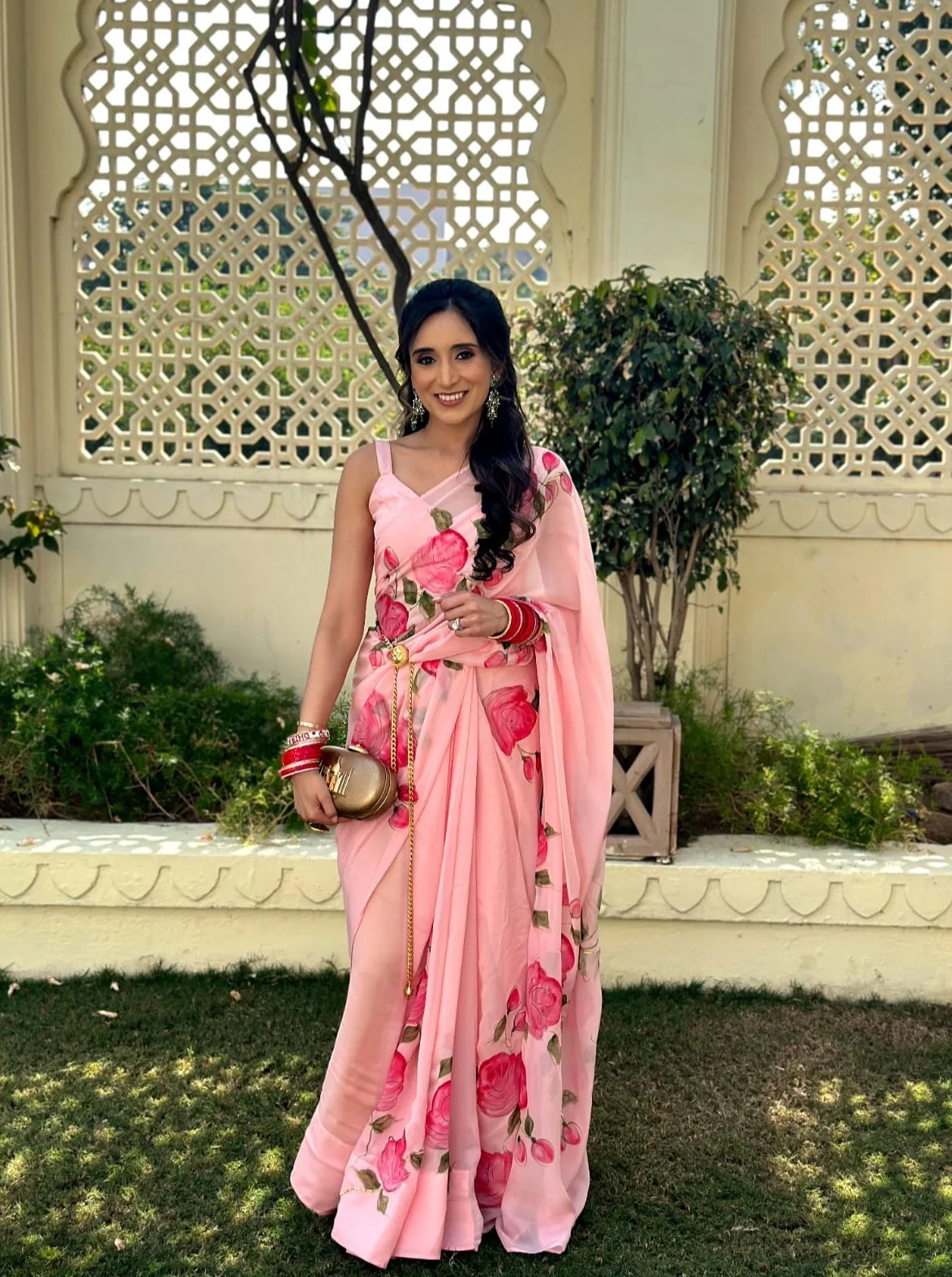 Elegant Saree with rose