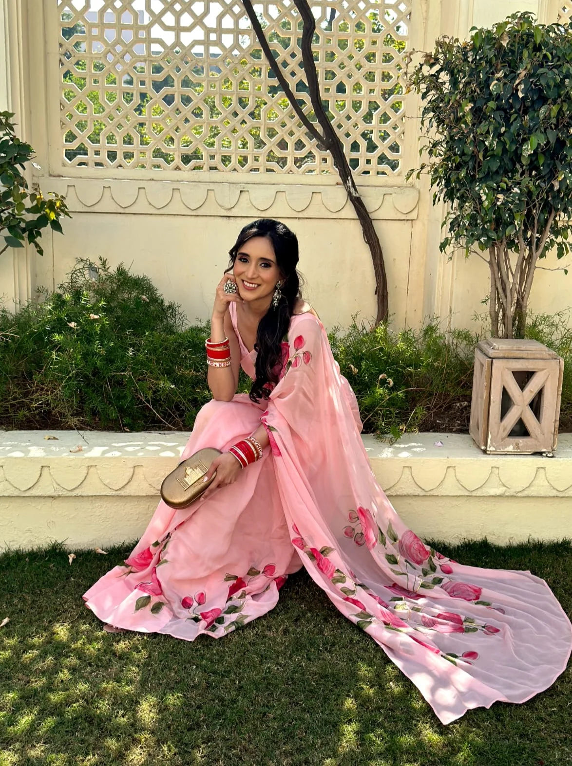 Elegant Saree with rose