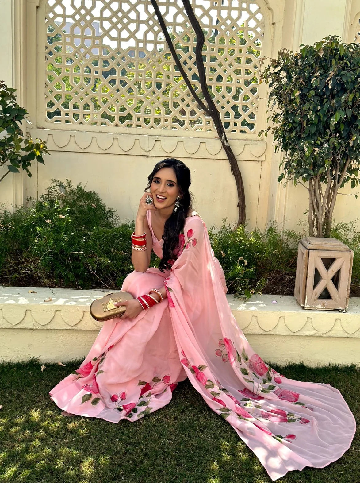 Elegant Saree with rose